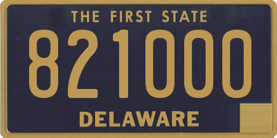 DE license plate 821000