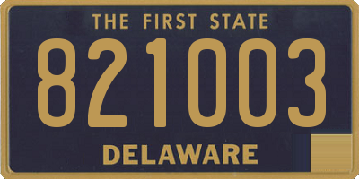 DE license plate 821003