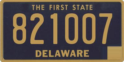 DE license plate 821007