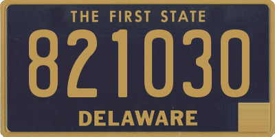 DE license plate 821030
