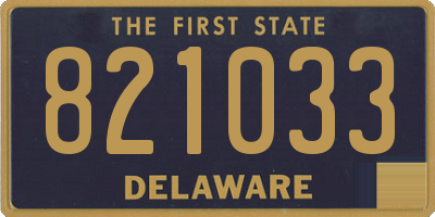 DE license plate 821033