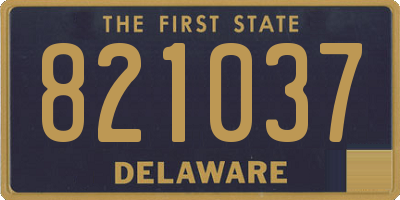 DE license plate 821037