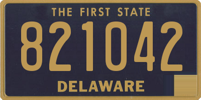 DE license plate 821042