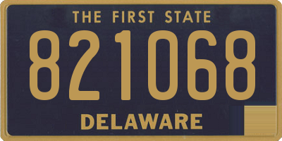 DE license plate 821068
