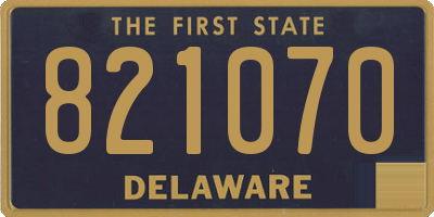 DE license plate 821070