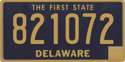 DE license plate 821072