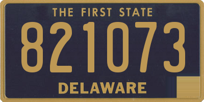 DE license plate 821073