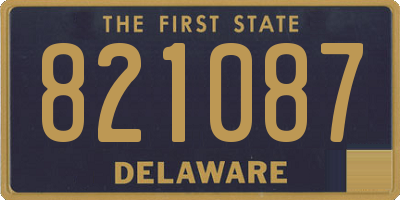 DE license plate 821087