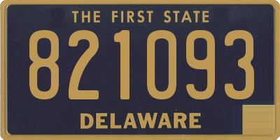 DE license plate 821093