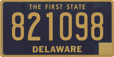 DE license plate 821098