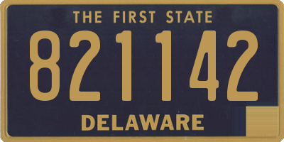 DE license plate 821142