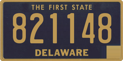 DE license plate 821148