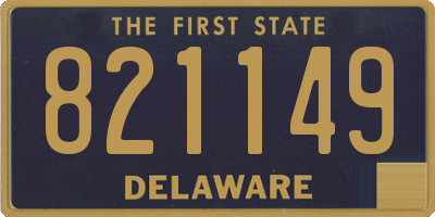 DE license plate 821149