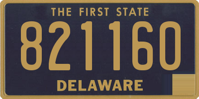 DE license plate 821160
