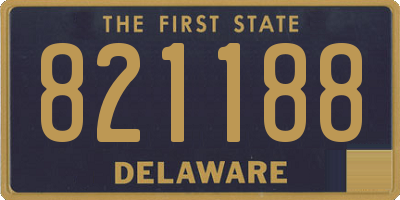 DE license plate 821188