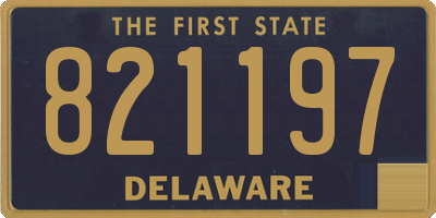 DE license plate 821197