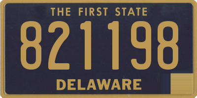 DE license plate 821198