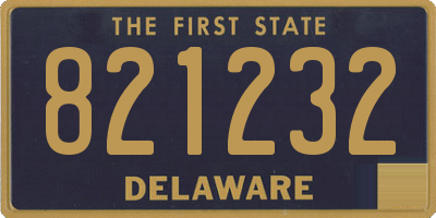 DE license plate 821232