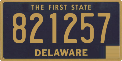 DE license plate 821257