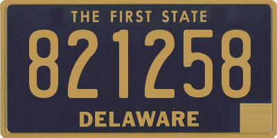 DE license plate 821258