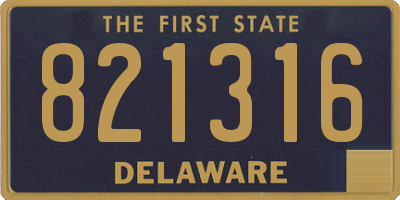 DE license plate 821316