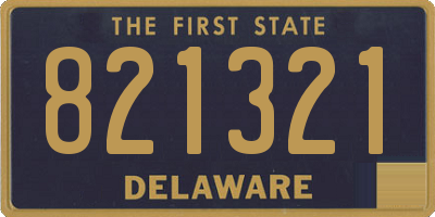 DE license plate 821321