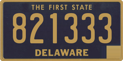 DE license plate 821333