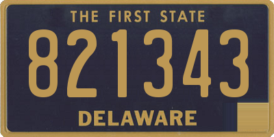 DE license plate 821343