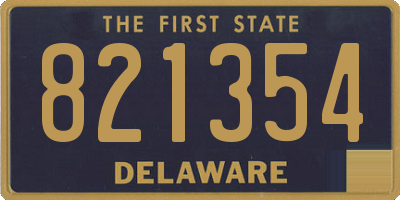 DE license plate 821354