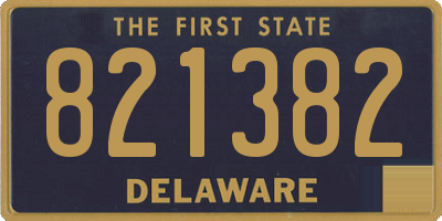 DE license plate 821382