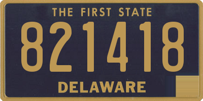 DE license plate 821418