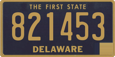 DE license plate 821453
