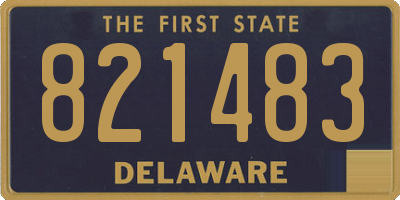 DE license plate 821483