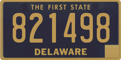 DE license plate 821498