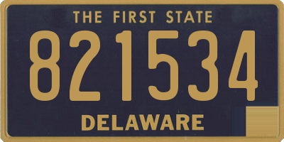 DE license plate 821534
