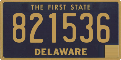DE license plate 821536