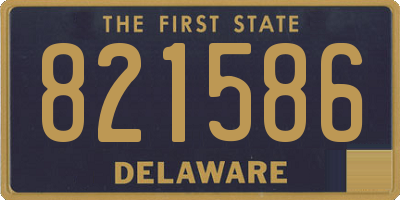 DE license plate 821586