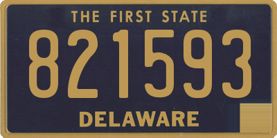 DE license plate 821593