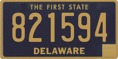 DE license plate 821594