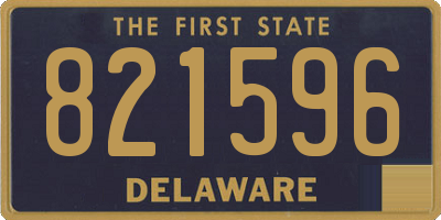 DE license plate 821596