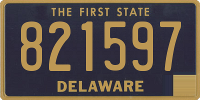 DE license plate 821597