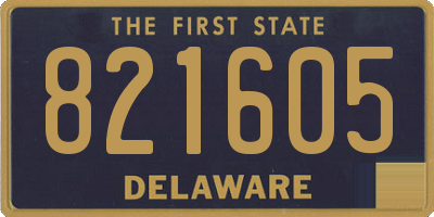 DE license plate 821605