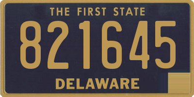 DE license plate 821645