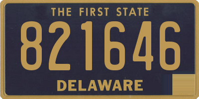 DE license plate 821646