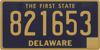 DE license plate 821653