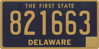 DE license plate 821663