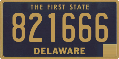 DE license plate 821666