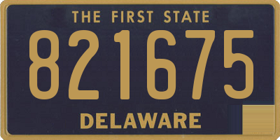 DE license plate 821675