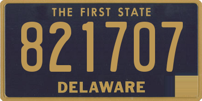 DE license plate 821707