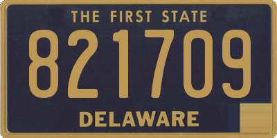 DE license plate 821709